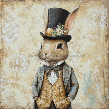 Easter Sign, Cute Bunny,, DCO-12760, Sign For Wreath, 10x10